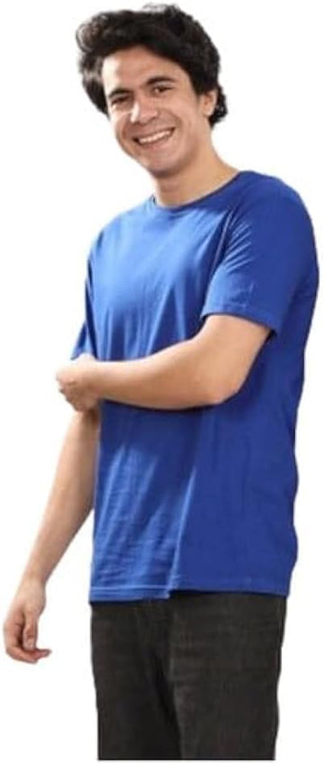 تيشيرت ساده رجالي ازرق من ازياء